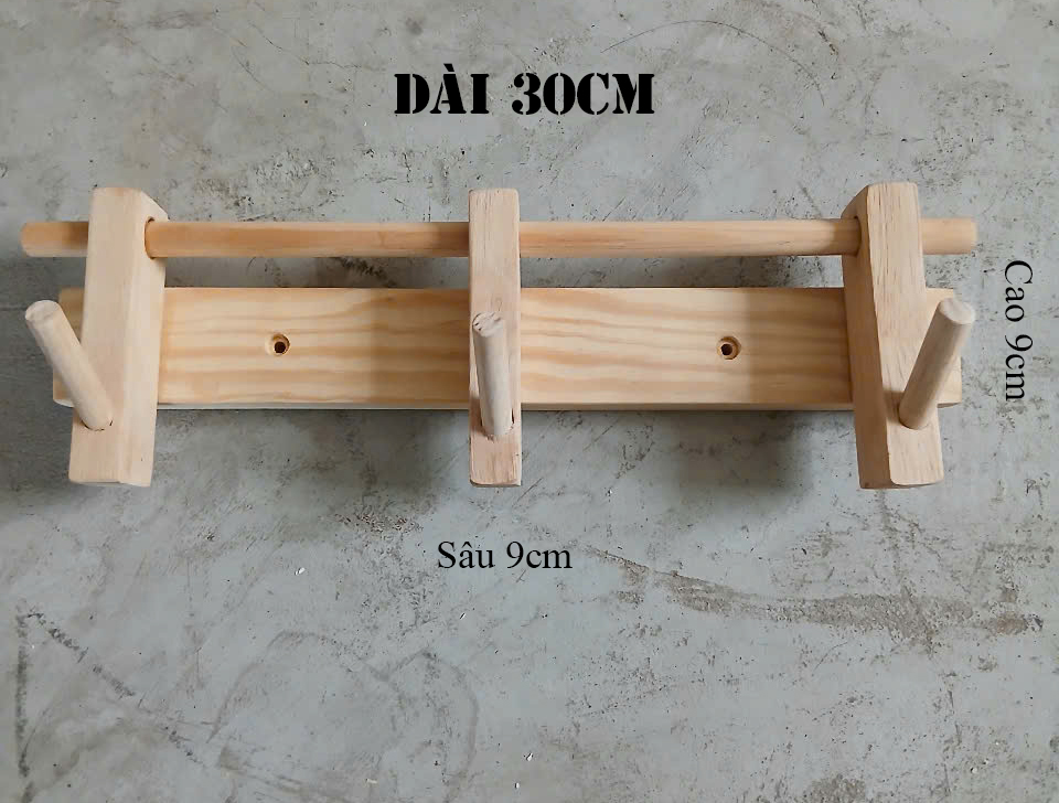 Móc treo quần áo bằng gỗ, móc gỗ deco đẹp