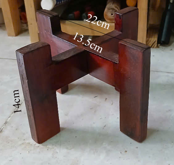 Đông gỗ để chậu hoa, cây cảnh cao 14cm