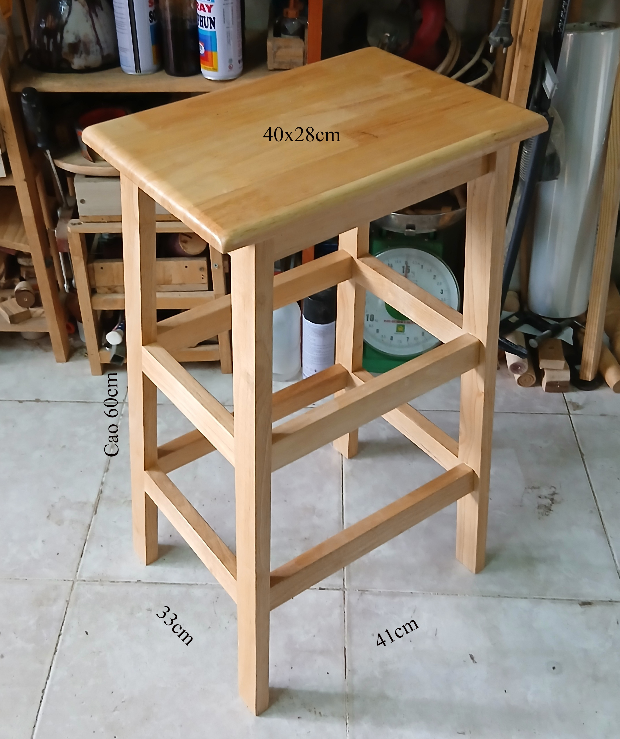 GHẾ ĐÔN MẶT CHỮ NHẬT CAO 60CM, ĐÔN CHỮ NHẬT CAO 60CM, GHẾ BAR CAO 60CM