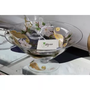 Bát hoa vẽ tay nghệ thuật Gipar, D35xH19