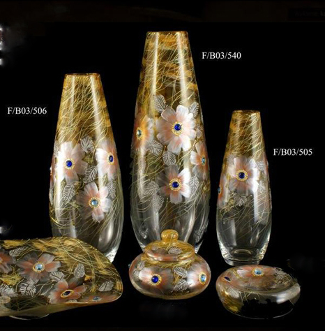 Lọ hoa vẽ tay nghệ thuật Gipar, H40cm