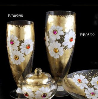 Lọ hoa vẽ tay nghệ thuật Gipar, H42cm