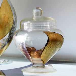 Lọ hoa vẽ tay nghệ thuật Gipar, D20xH17cm