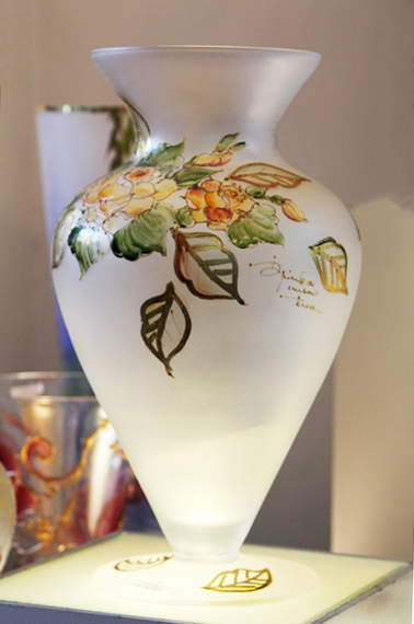 Lọ hoa vẽ tay nghệ thuật Gipar, H40cm