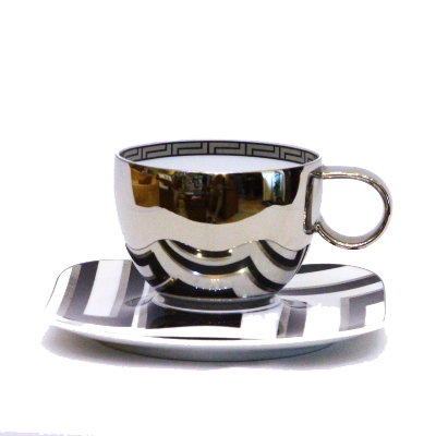 Bộ 6 đĩa, tách Trà-Cà phê Versace Dedalo, 0,65l