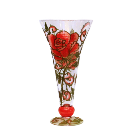 Lọ hoa vẽ tay nghệ thuật Gipar, H42cm