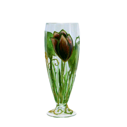 Lọ hoa vẽ tay nghệ thuật Gipar, H42cm