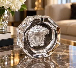 Gạt tàn pha lê Versace, D16cm