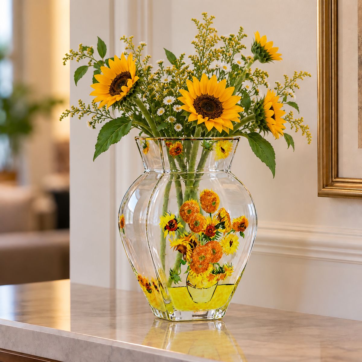 Lọ hoa Sunflower, H32cm