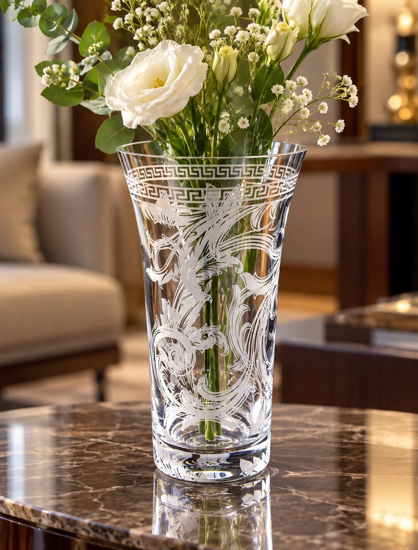 Lọ hoa Versace Arabesque Crystal, H33cm