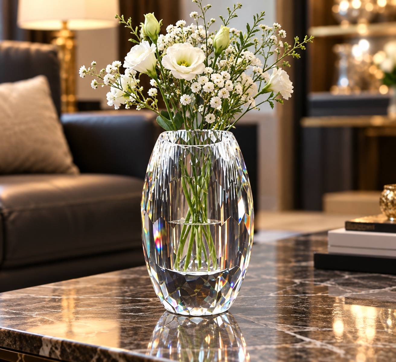 Lọ hoa pha lê Facet, H20cm