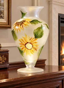 Lọ hoa vẽ tay nghệ thuật Gipar, H35cm