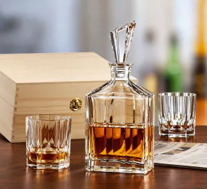 Bộ bình và 2 cốc Whisky Aspen (hộp gỗ)
