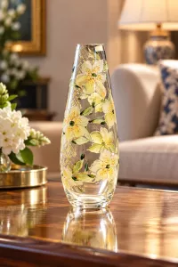 Lọ hoa vẽ tay nghệ thuật Gipar, H40cm