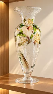 Lọ hoa vẽ tay nghệ thuật Gipar, H43cm