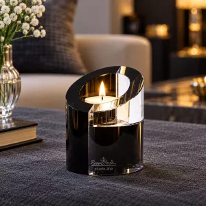 Đèn nến để bàn pha lê, D7cm
