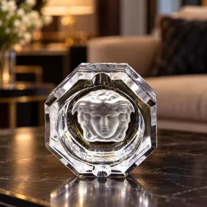 Gạt tàn pha lê Versace, D8cm