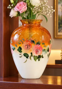 Lọ hoa vẽ tay nghệ thuật Gipar, H40cm