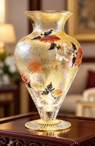 Lọ hoa vẽ tay nghệ thuật Gipar, H40cm
