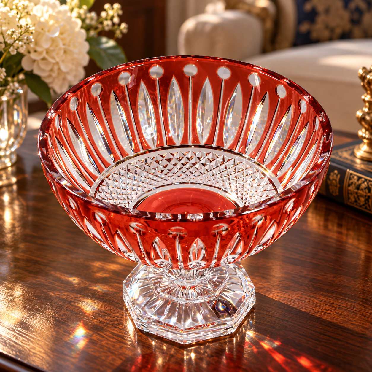 Bát hoa pha lê màu 2 lớp Altesse, D26cm