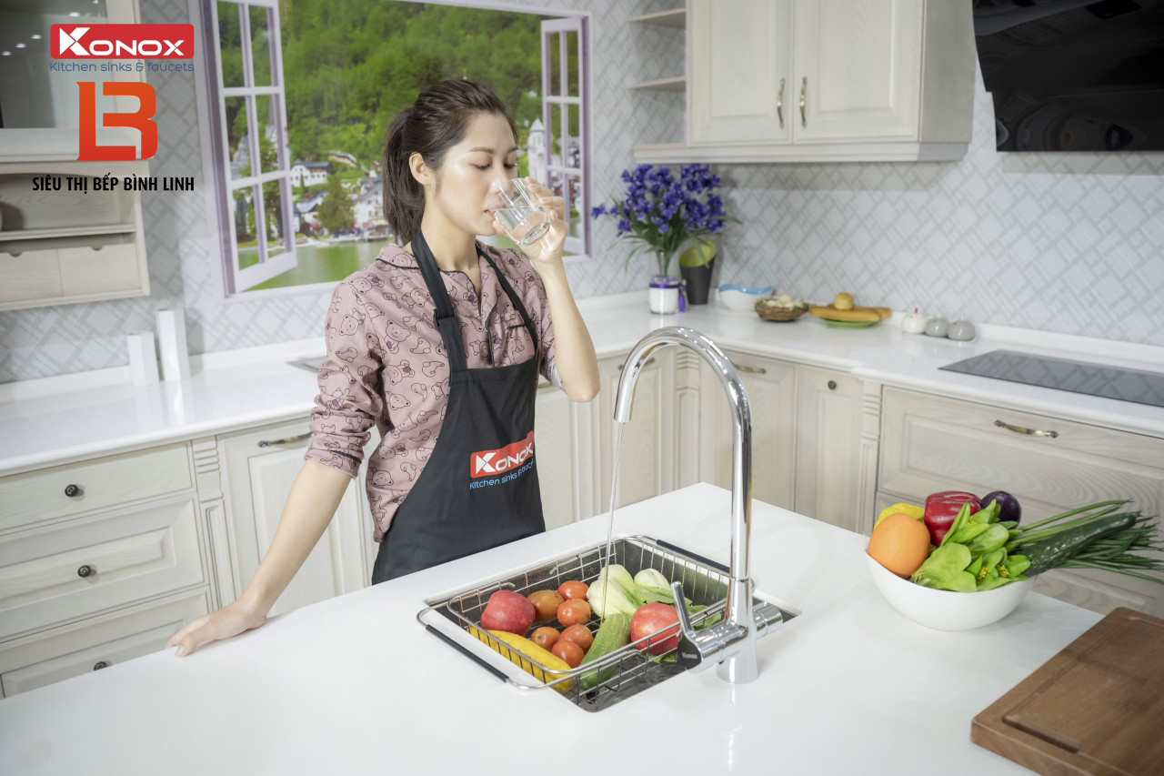 Chậu vòi rửa bát Konox tại Vinh, Nghệ An