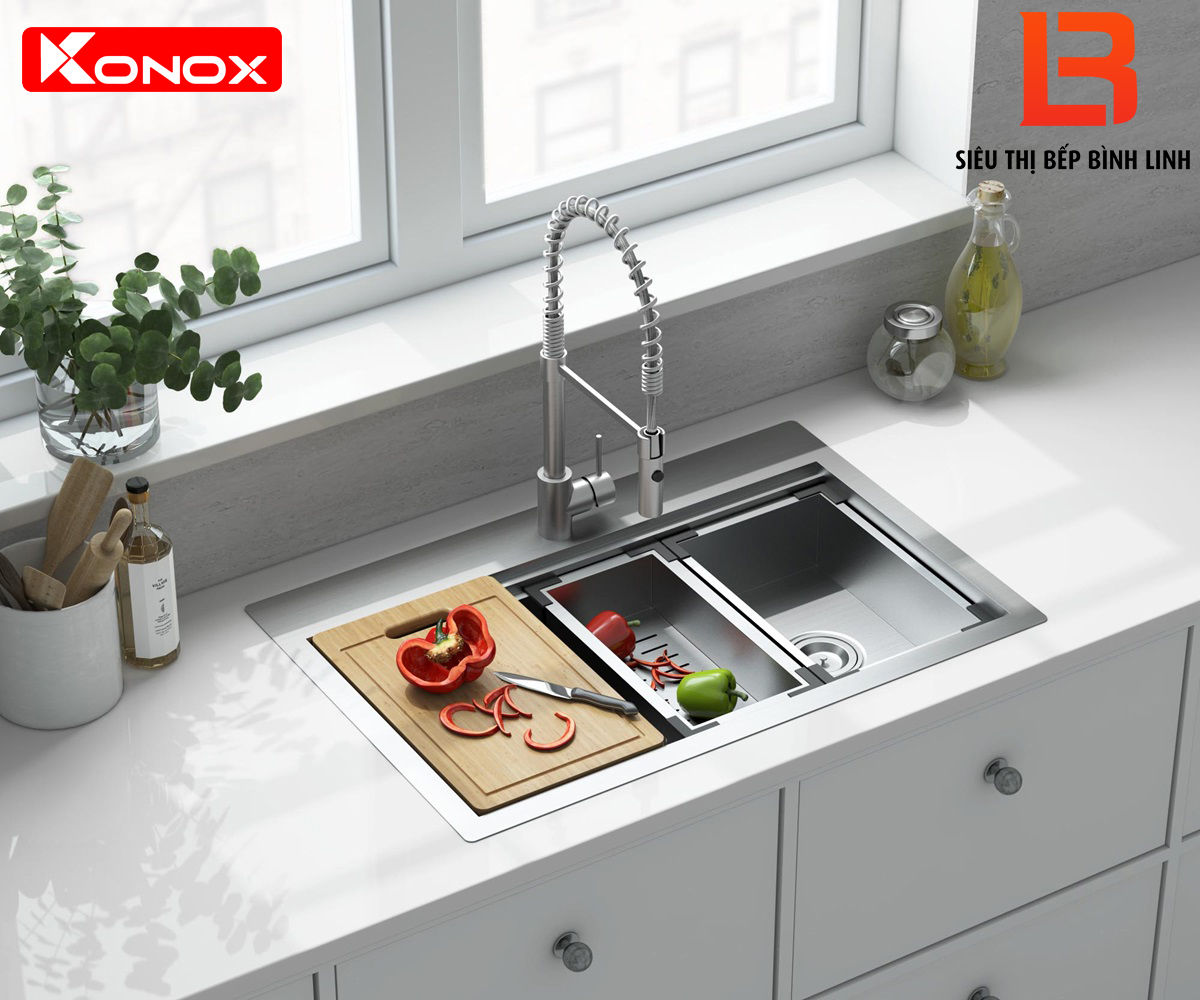 Chậu vòi rửa bát Konox tại Vinh, Nghệ An