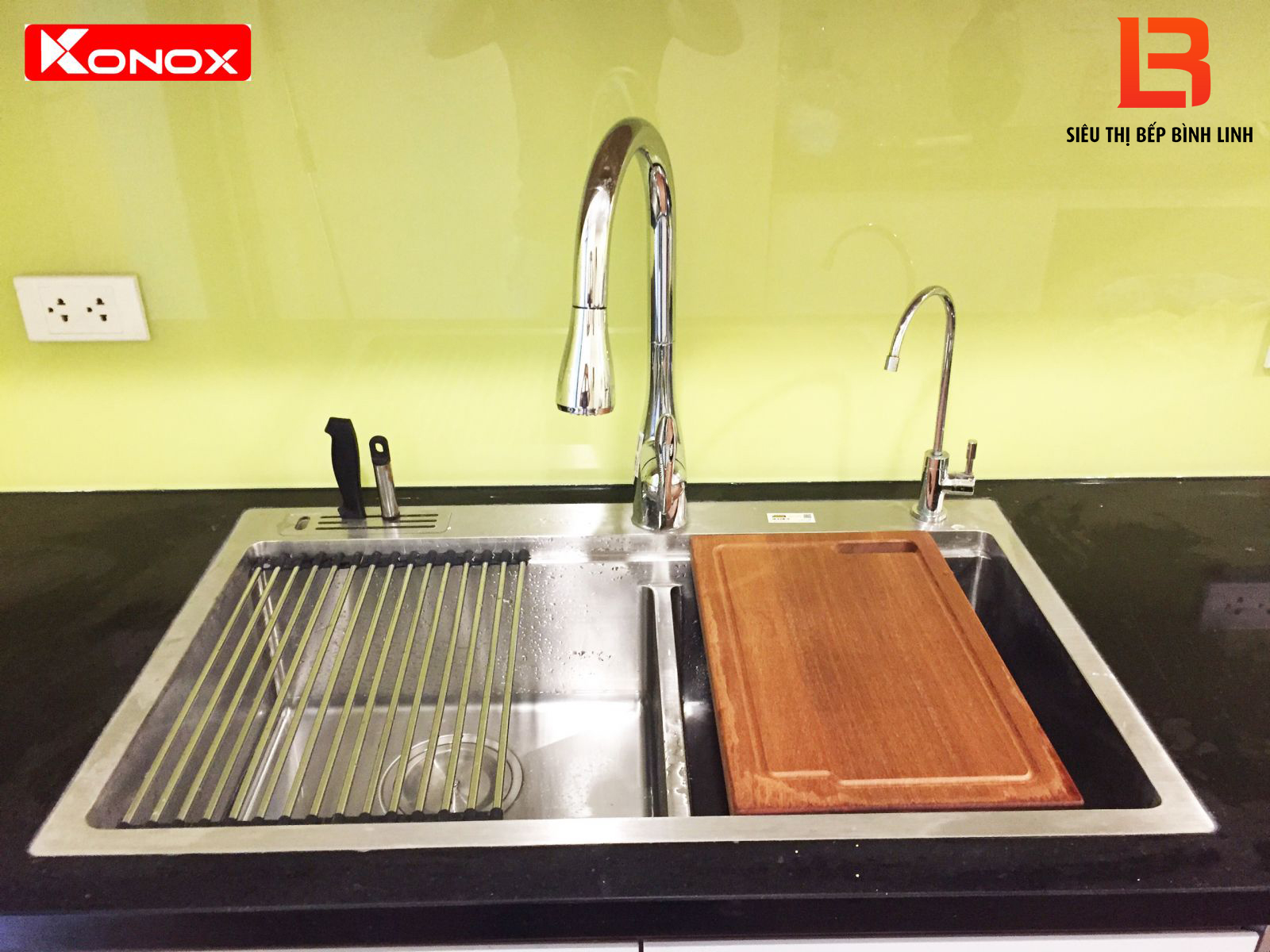 Chậu vòi rửa bát Konox tại Vinh, Nghệ An