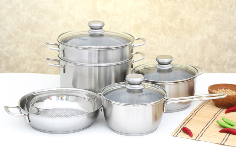 Bộ nồi five 5 vung kính hộp vàng- FSB5002