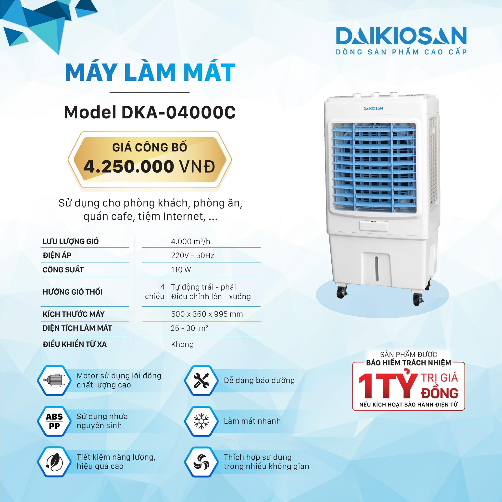 Quạt Daikio 4000C