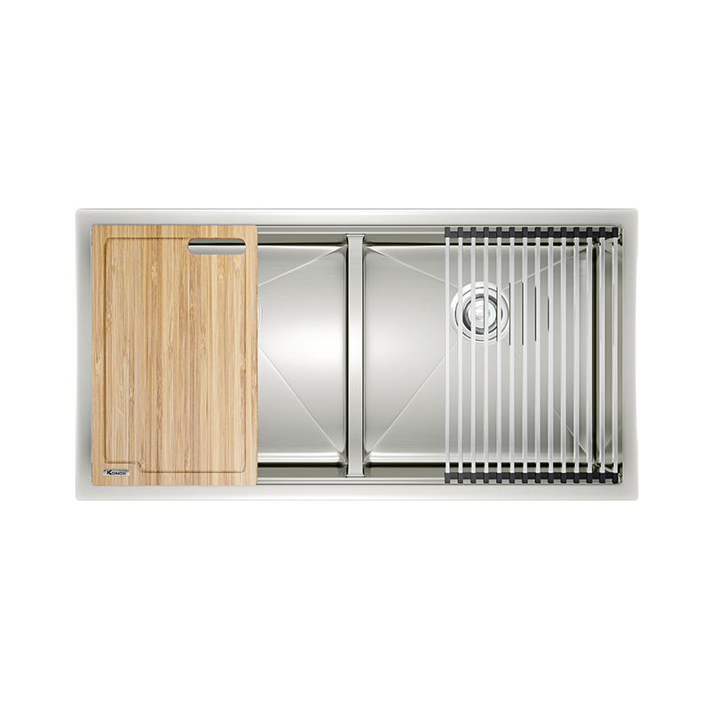 Chậu rửa bát 2 hố Konox KN8745DUB