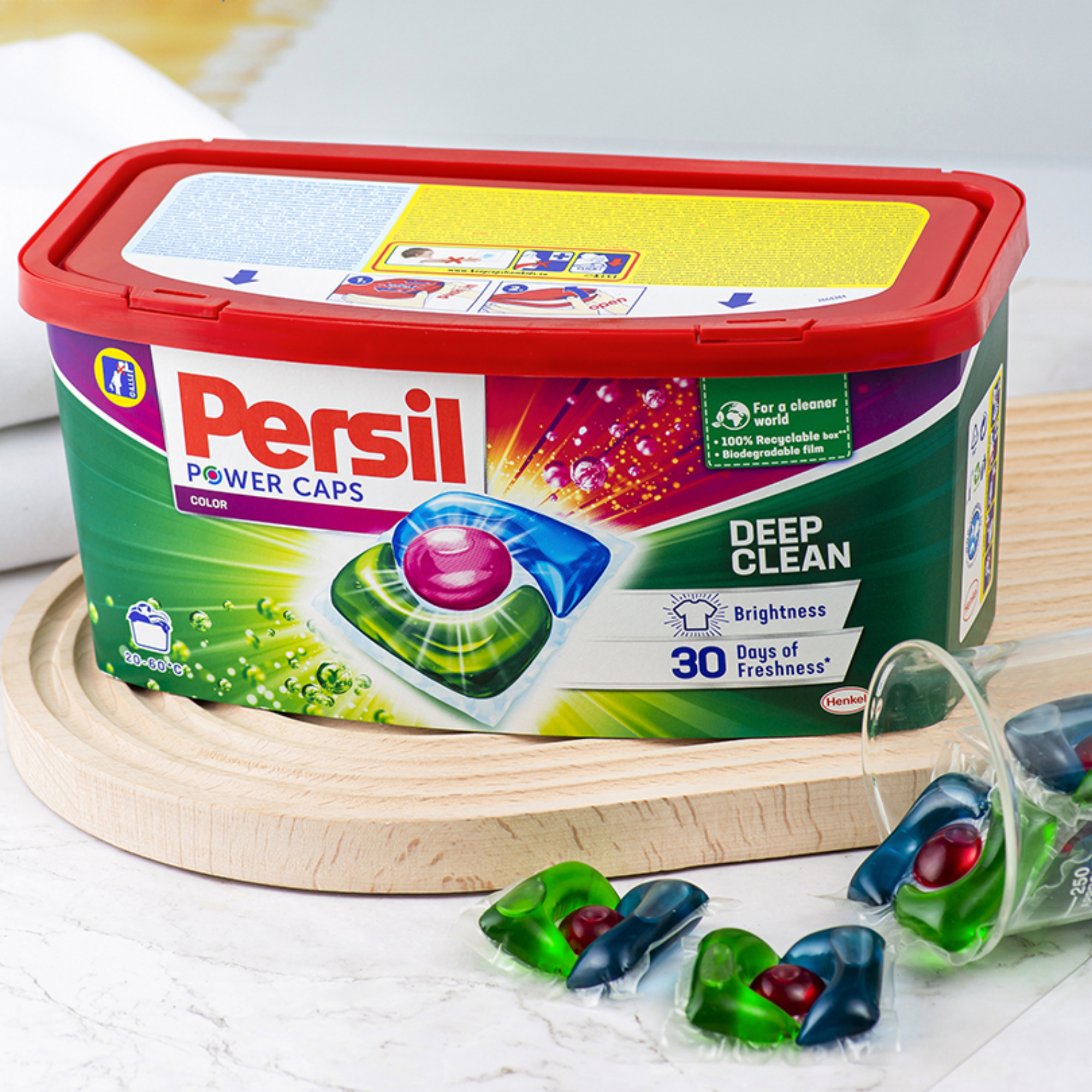 Viên giặt, xả Persil Power Caps 14 viên Color