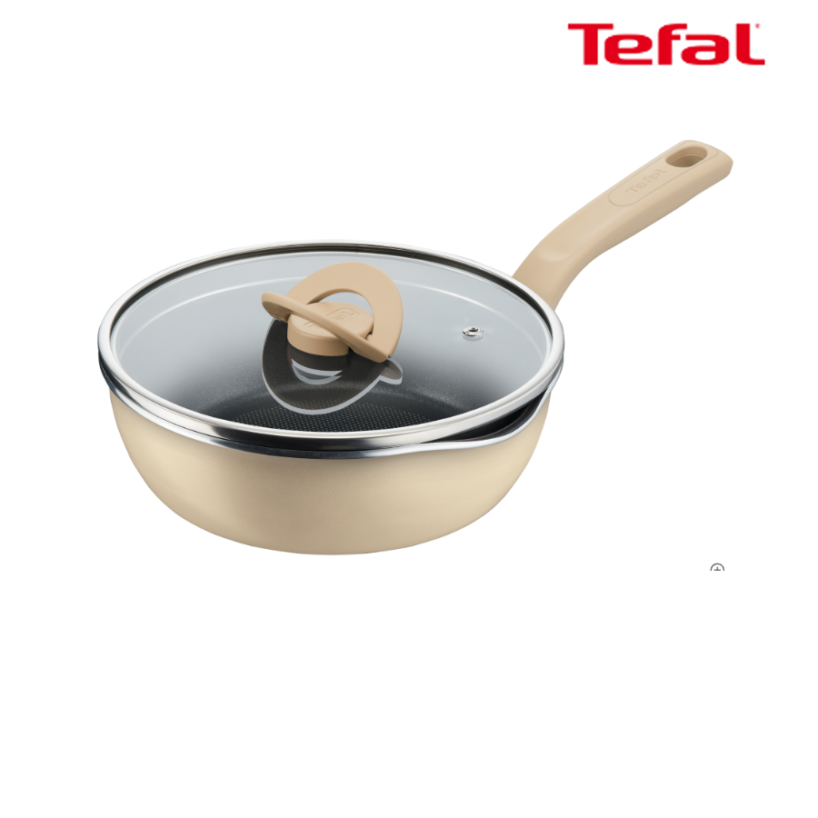 Chảo có nắp Tefal màu kem 22cm G1672524