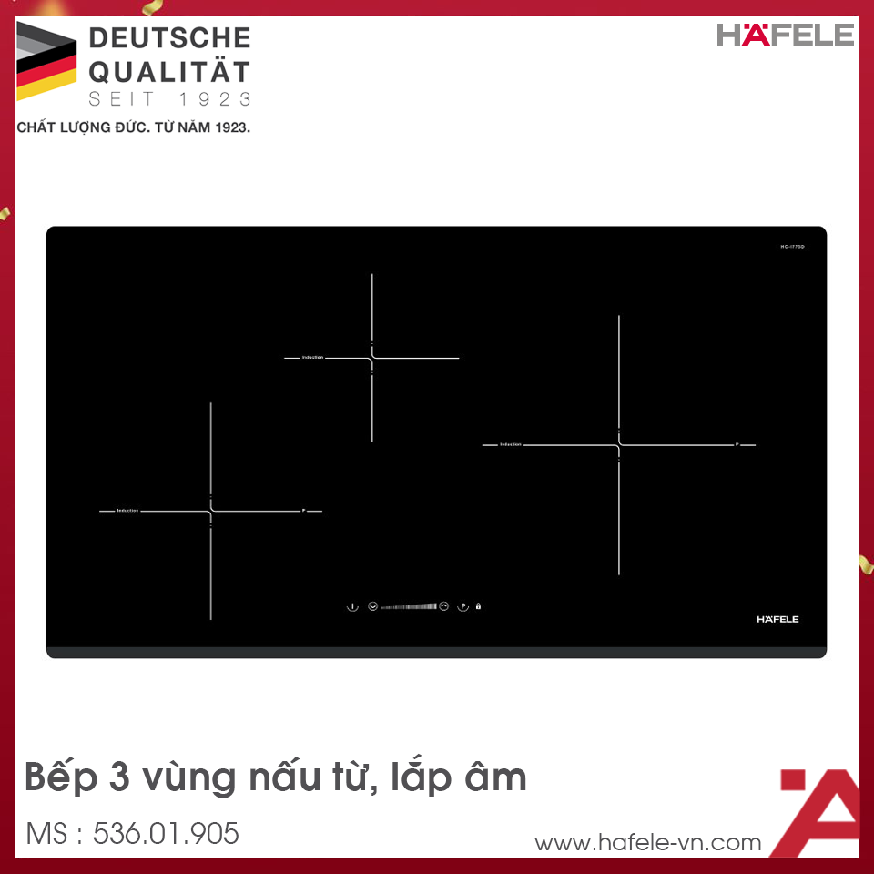 Bếp Từ 3 Vùng Nấu HC-I773D Hafele 536.01.905