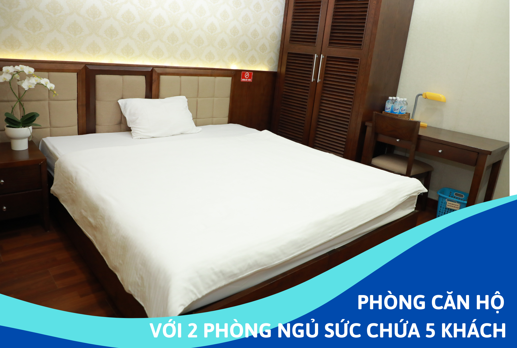 Phòng căn hộ với 2 phòng ngủ sức chứa 5 khách