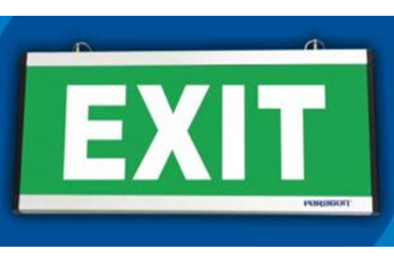 Đèn exit pragon 2 mặt không chỉ hướng