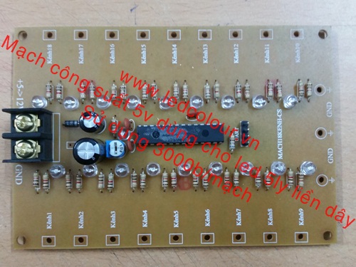 Mạch điều khiển công suất chạy led liền dây