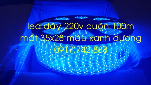 Led dây 35x28 220v màu xanh dương