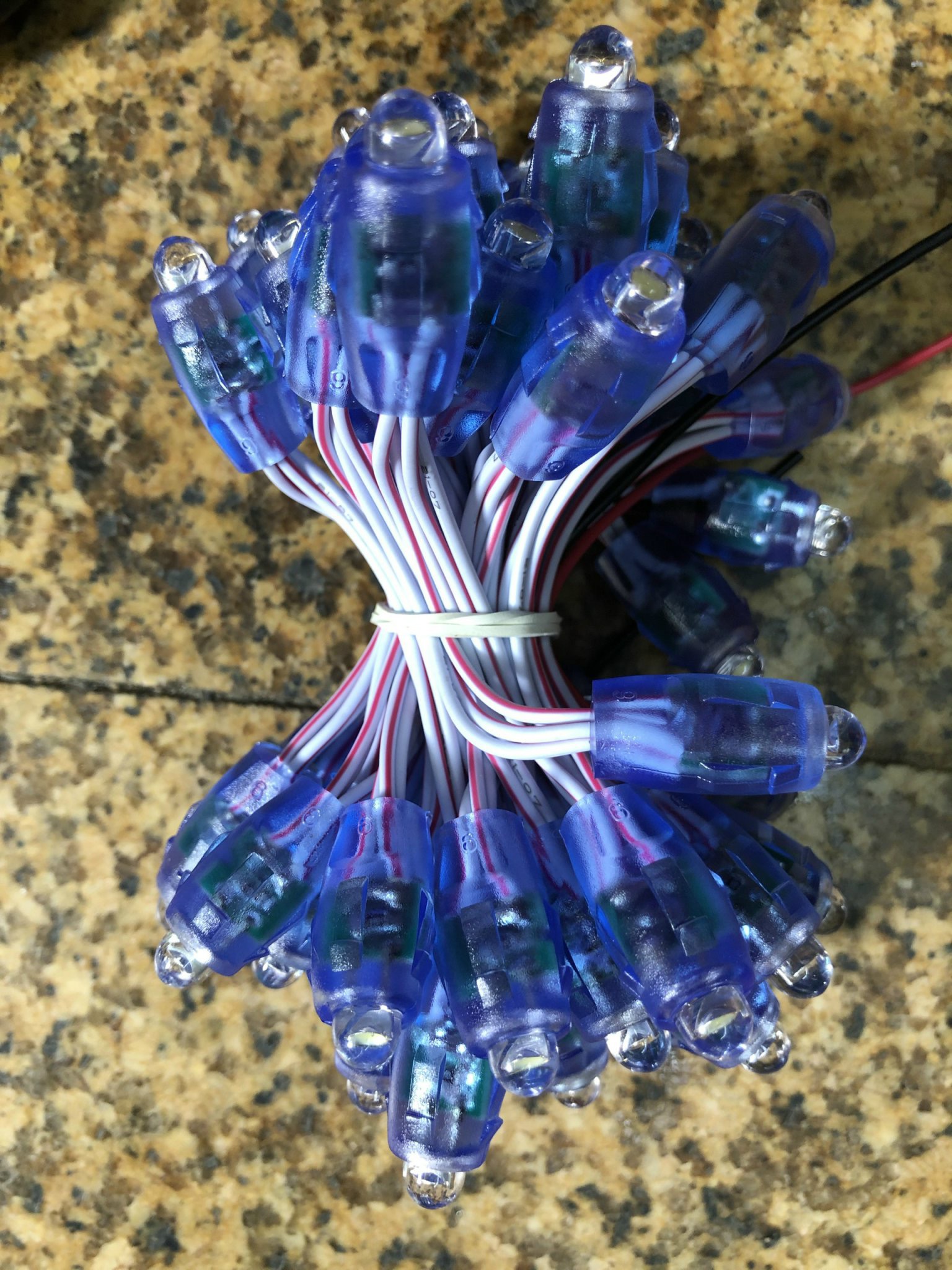 Bóng LED 7mm đúc nhựa 12mm đơn sắc