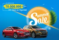 Khuyến mại mùa hè lên tới 70 triệu đồng khi mua xe Hyundai SantaFe & Elantra