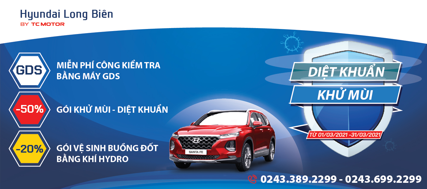 DIỆT KHUẨN - KHỬ MÙI cùng Hyundai Long Biên by TC MOTOR