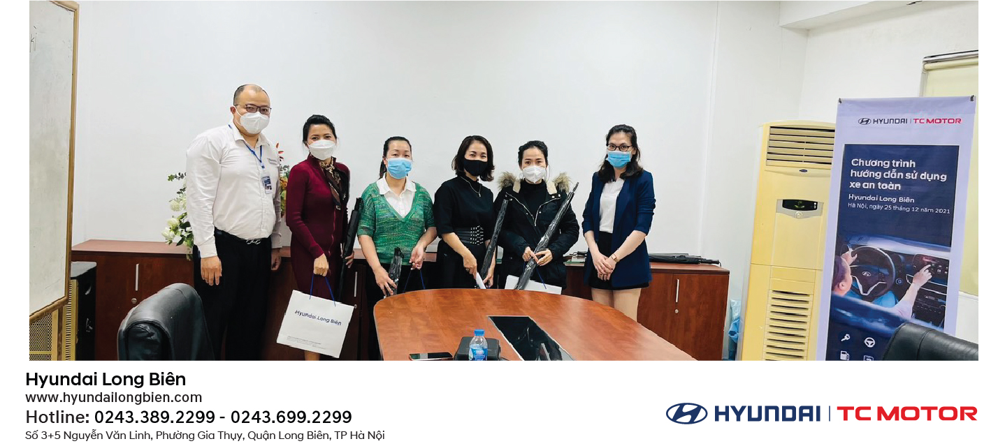Chương trình “Hướng dẫn sử dụng xe an toàn” diễn ra tại Showroom Hyundai Long Biên ngày 25/12/2021