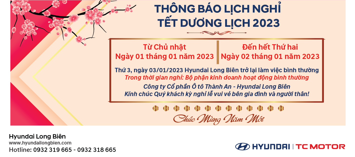 THÔNG BÁO LỊCH NGHỈ LỄ TẾT DƯƠNG LỊCH 2023