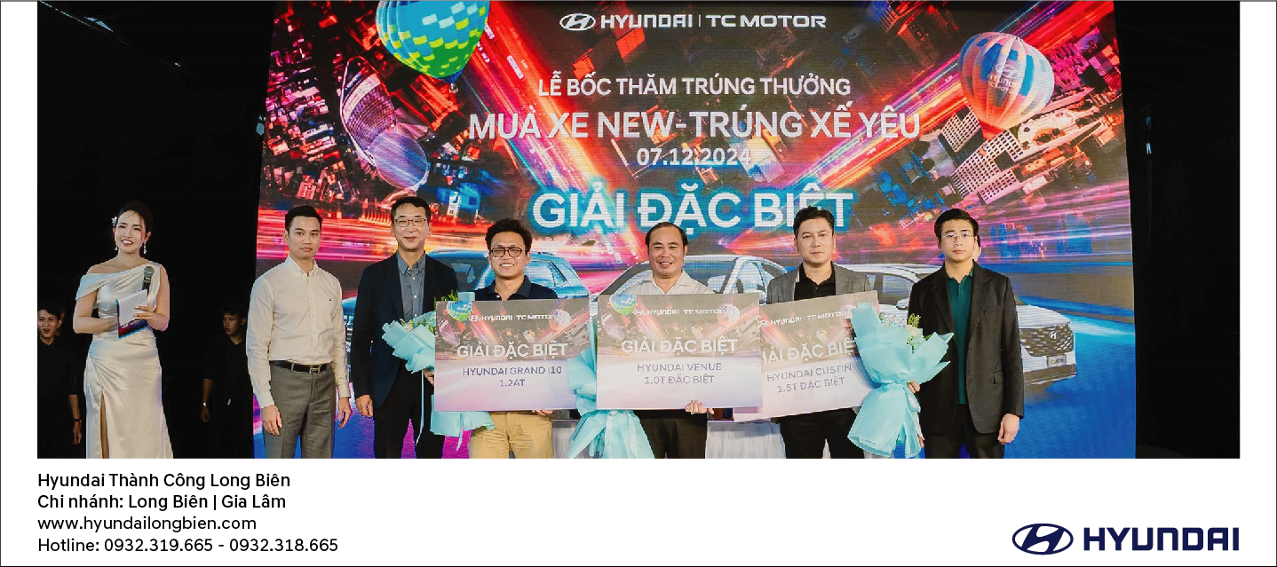 HYUNDAI THÀNH CÔNG CÔNG BỐ KẾT QUẢ CHƯƠNG TRÌNH BỐC THĂM TRÚNG THƯỞNG “MUA XE NEW – TRÚNG XẾ YÊU”