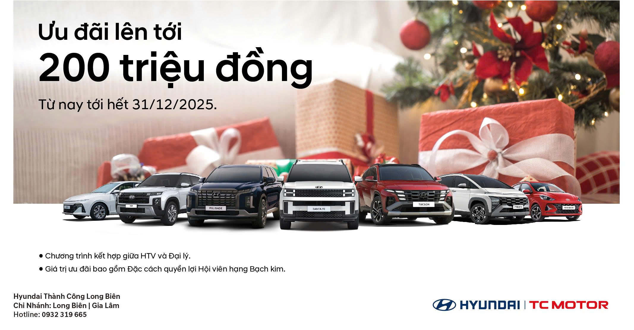 ƯU ĐÃI KHỦNG – Ưu đãi lên đến 200 triệu đồng khi mua xe Hyundai
