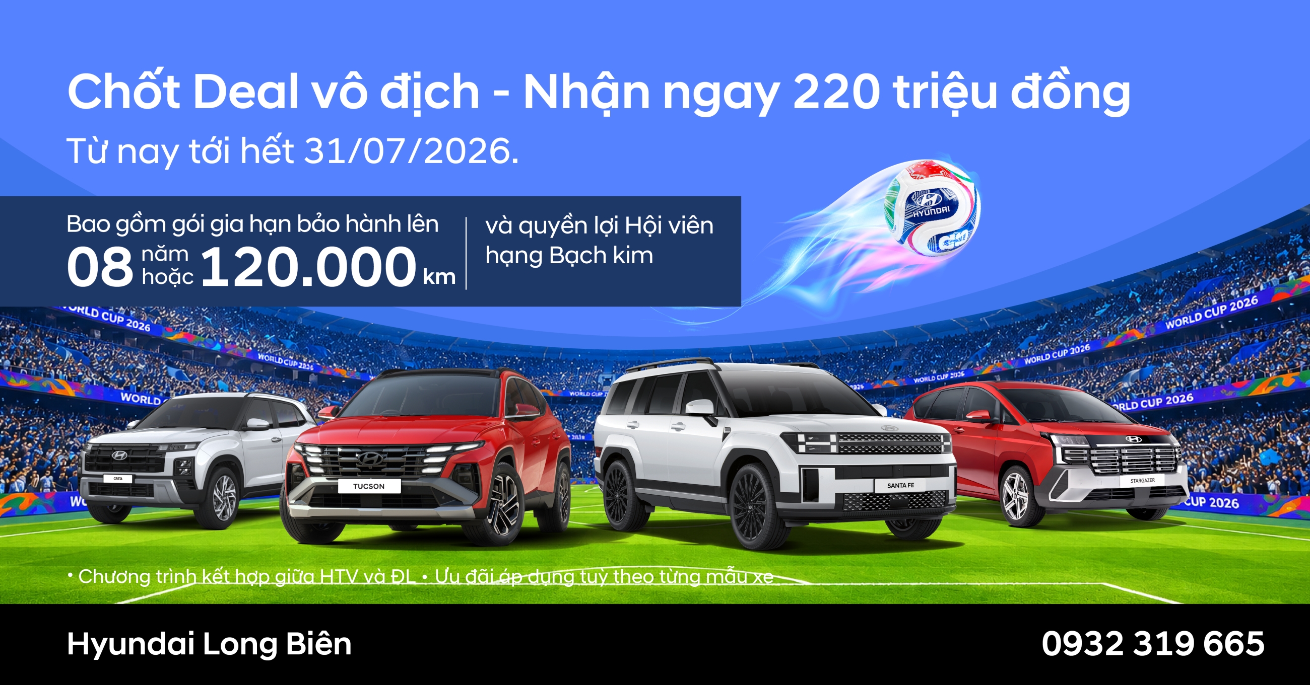 CHỐT DEAL VÔ ĐỊCH – NHẬN NGAY ƯU ĐÃI LÊN ĐẾN 220 TRIỆU ĐỒNG