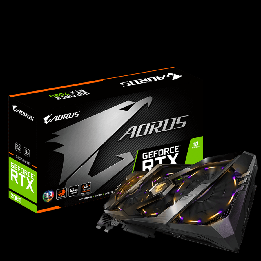 VGA GIGABYTE AORUS GeForce® RTX 2080 8GB (GV-N2080AORUS-8GC)