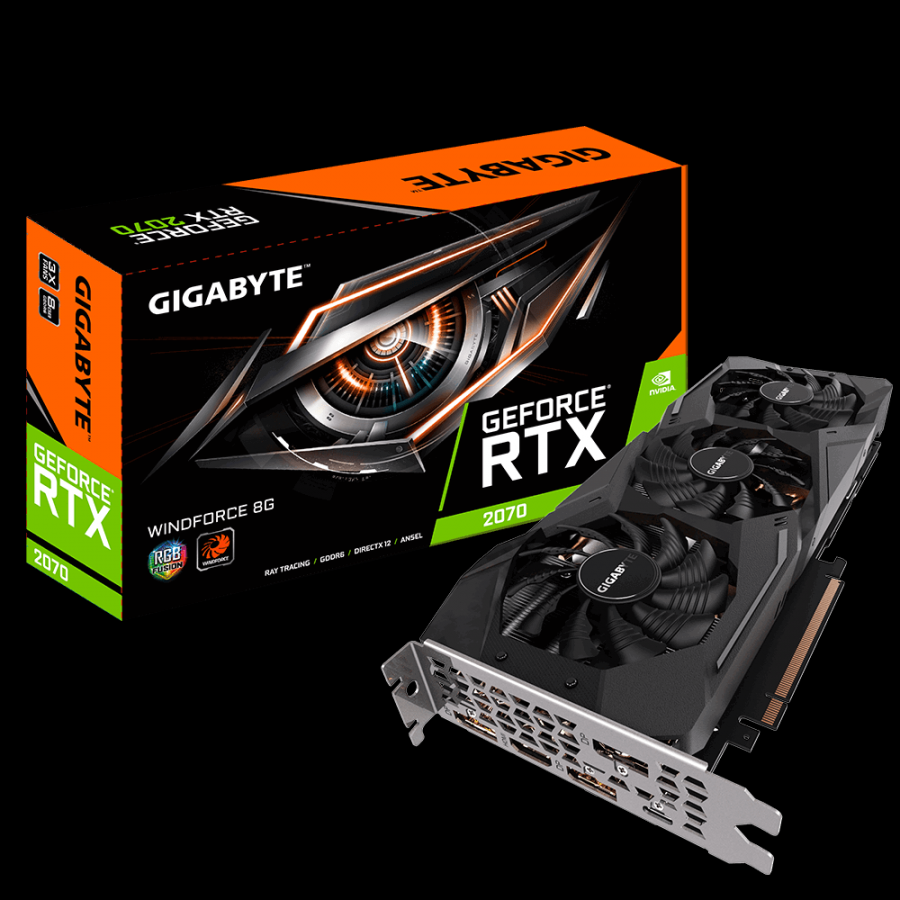 VGA Gigabyte GeForce RTX 2070 WindForce 8G (GV-N2070WF3-8GB)