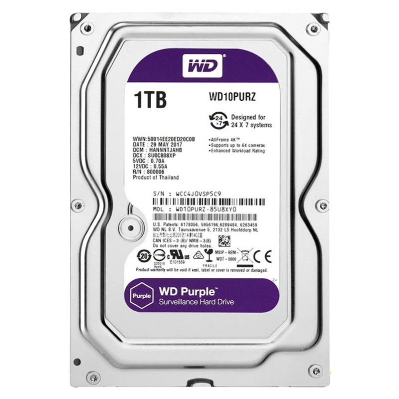 Ổ cứng WD Tím 1TB 2TB WD10PURZ