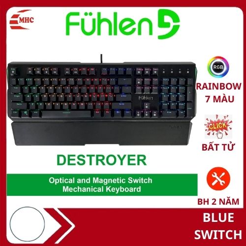 Bàn phím cơ Fuhlen Destroyer- Blue switch