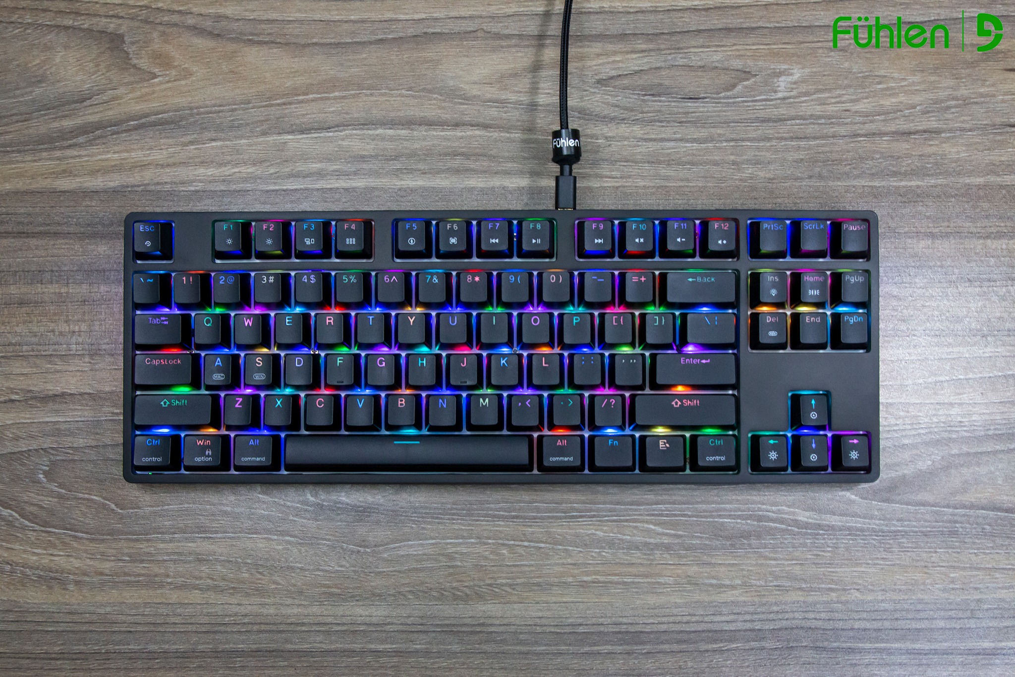 Bàn phím cơ Fuhlen D87s RGB chính hãng-Bảo hành chính hãng 2 năm (21)